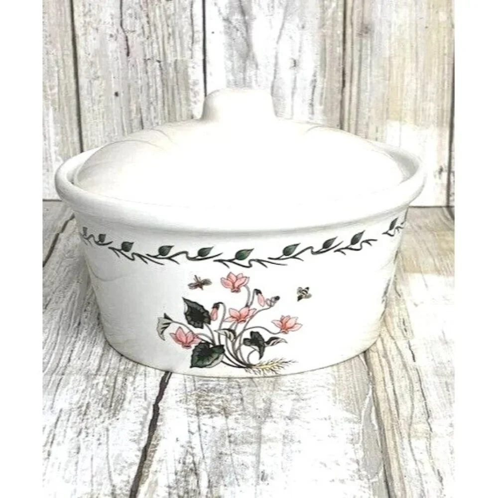 Lillian Vernon Botanical Garden Mini Casserole Trinket‎ Bowl with Lid